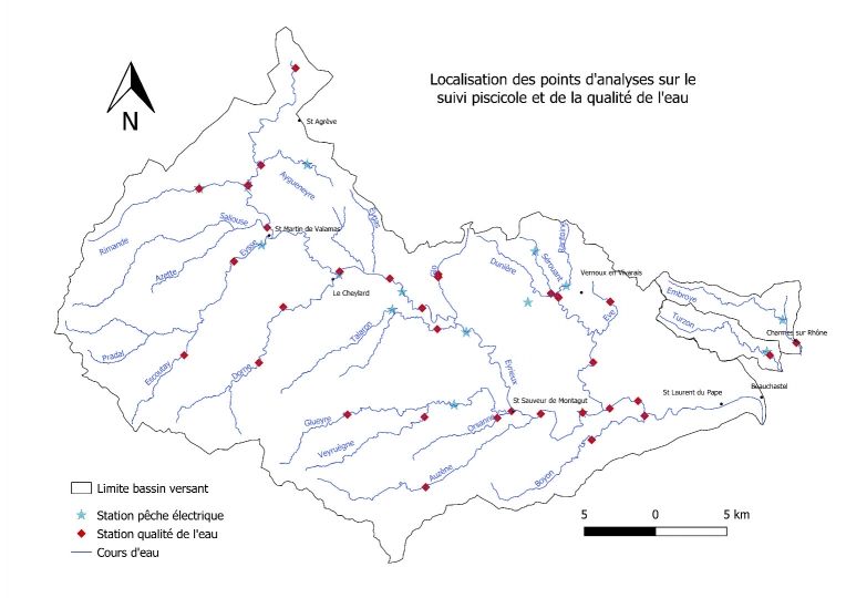 Sites études qualité et piscicole